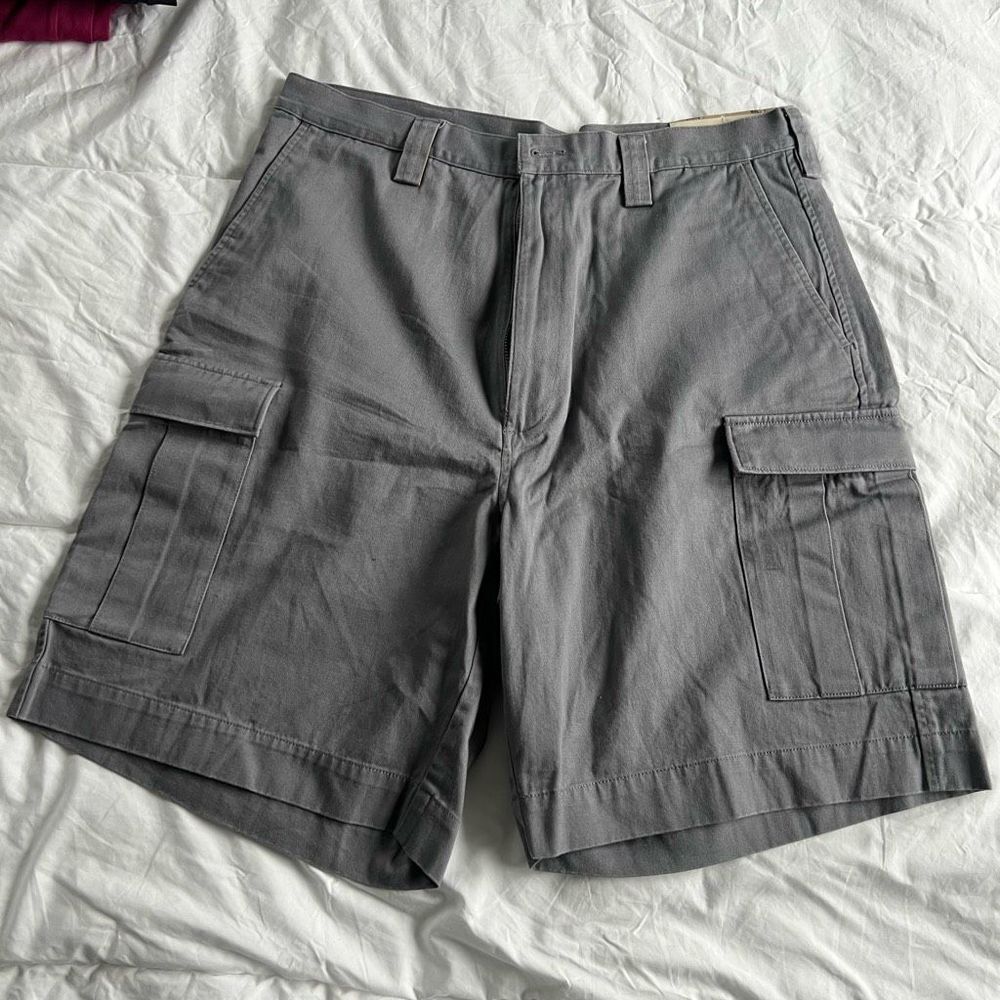 Haggar cargo khaki gray shorts 34w nwt